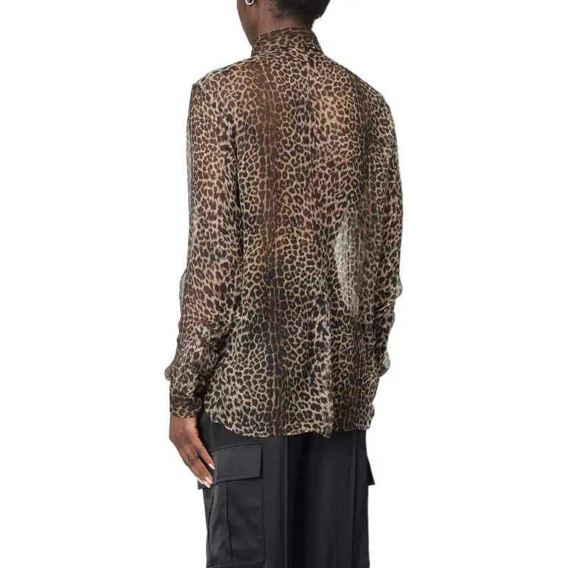 TOM FORD Leopard Printed Long Sleeved Shirt-3