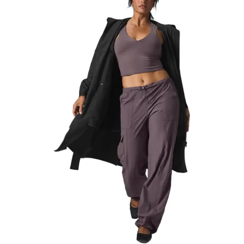Alo Yoga Trench Coat Women's Brown-4
