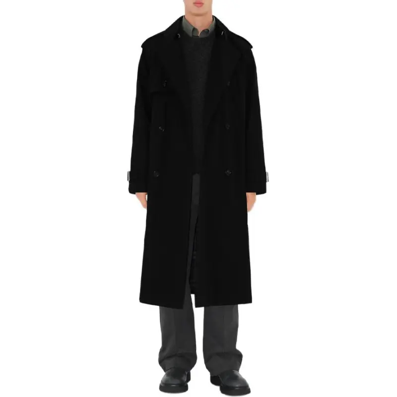 Burberry Trench Coats Men Black-1