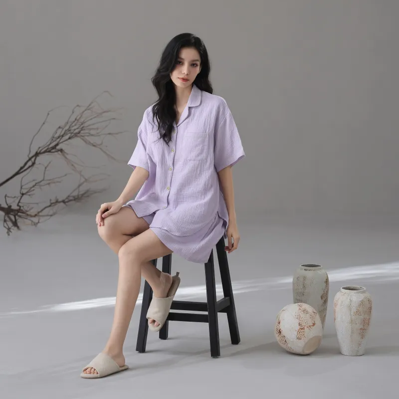WANANNI Pajama Set Women's Light Purple-7