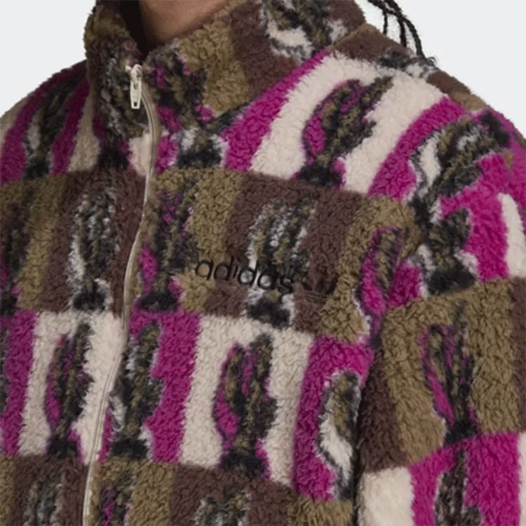 Adidas Originals Trefoil Area 33 Velvet-feel Coat Men's Multicolor-4