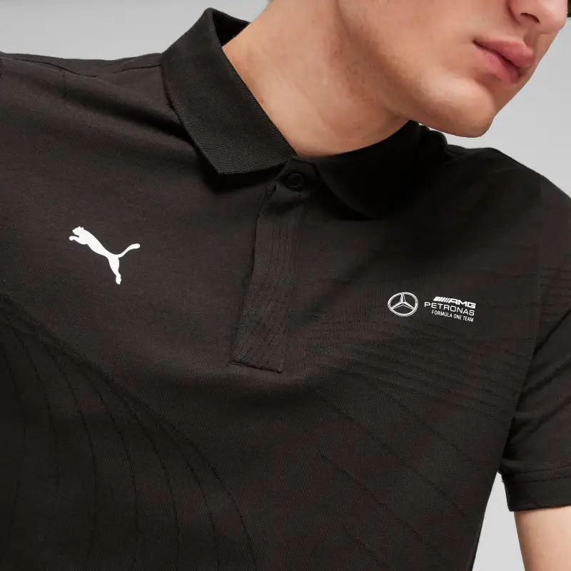 PUMA Mercedes Polo Shirt Men's Black-5