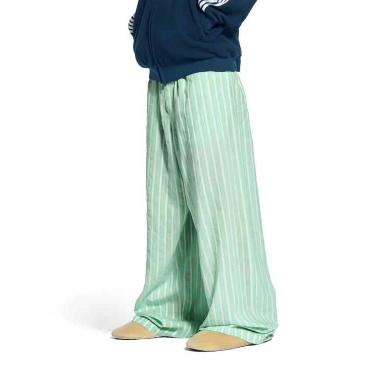 Balenciaga FW25 Pajama Pants Loose Fit Unisex Green-6