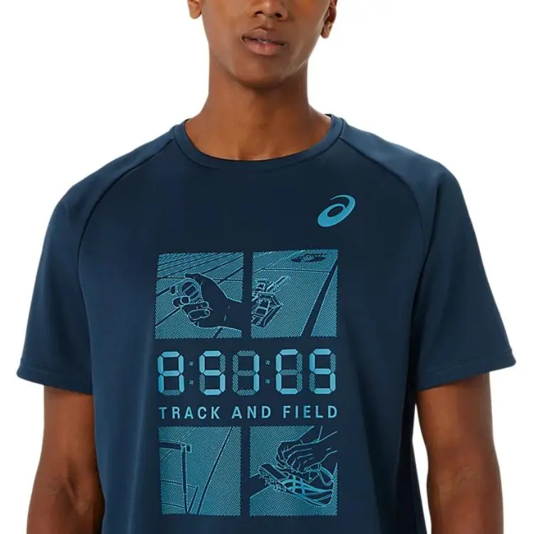 Asics T Shirt Men's French Blue-4