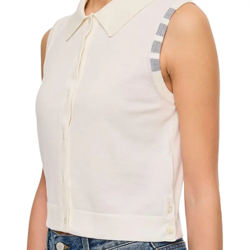 THOM BROWNE 4 Bar Cropped Vest-2