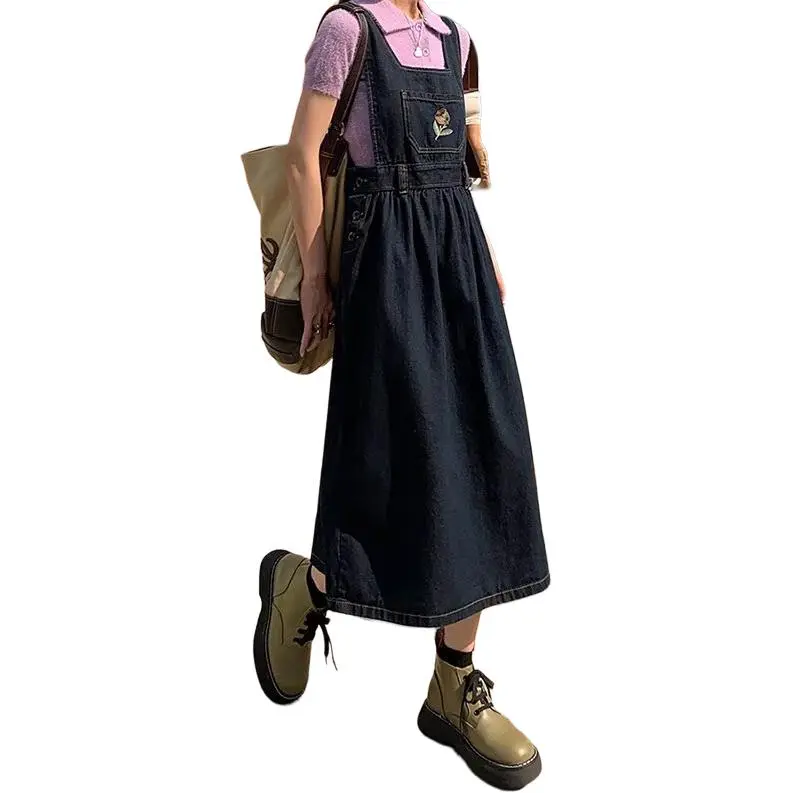 Concubine Zhu Overalls Women's Blue Gray-2