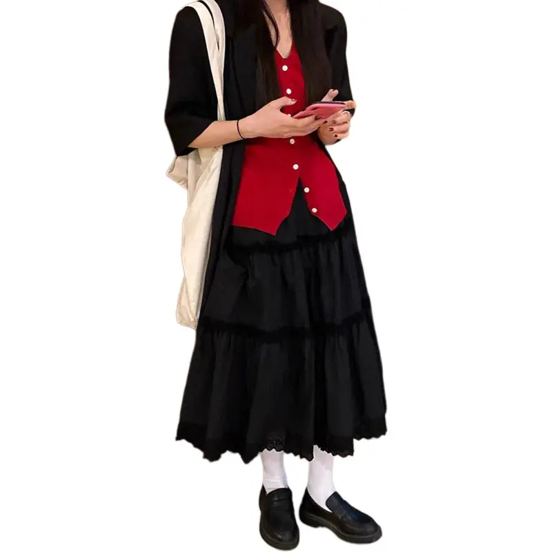 HTMEME Casual Long Skirt Women's-6