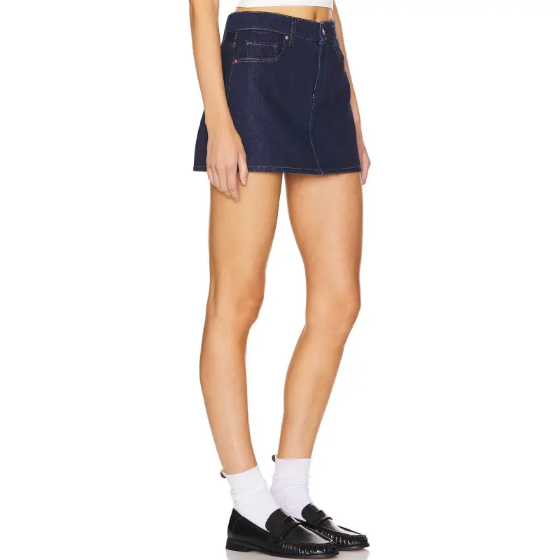 PAIGE Denim Short Skirts Women's Blue-2