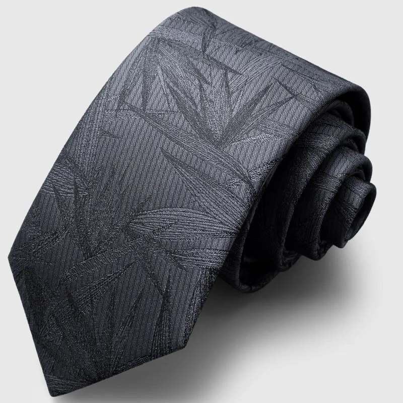 GOLDLION Polyester Ties Men's Gray/Navy Blue-47