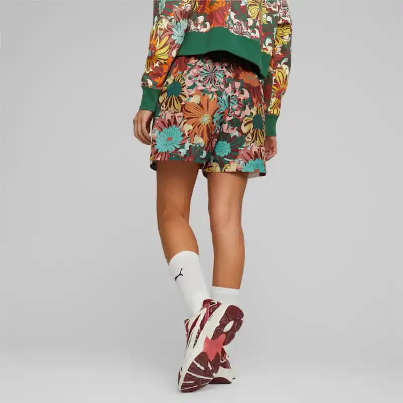 PUMA X Liberty Collaboration SS23 Casual Shorts Women's Green-3