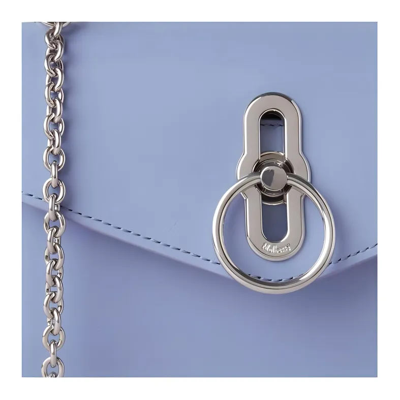 Mulberry Grain Cow Leather Shoulder Bag, Crossbody Bag, Handbag Small Size Women's Light Lilac Purple-4