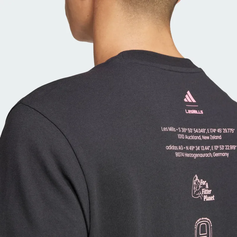 Adidas x LES MILLS T Shirt Men's Black-4