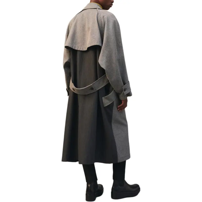 ZARA Trench Coats Men Gray-2
