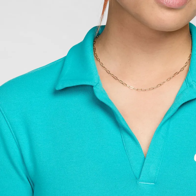 Nike Sportswear Essentials Series Polo Shirt Women's Blue Green-4