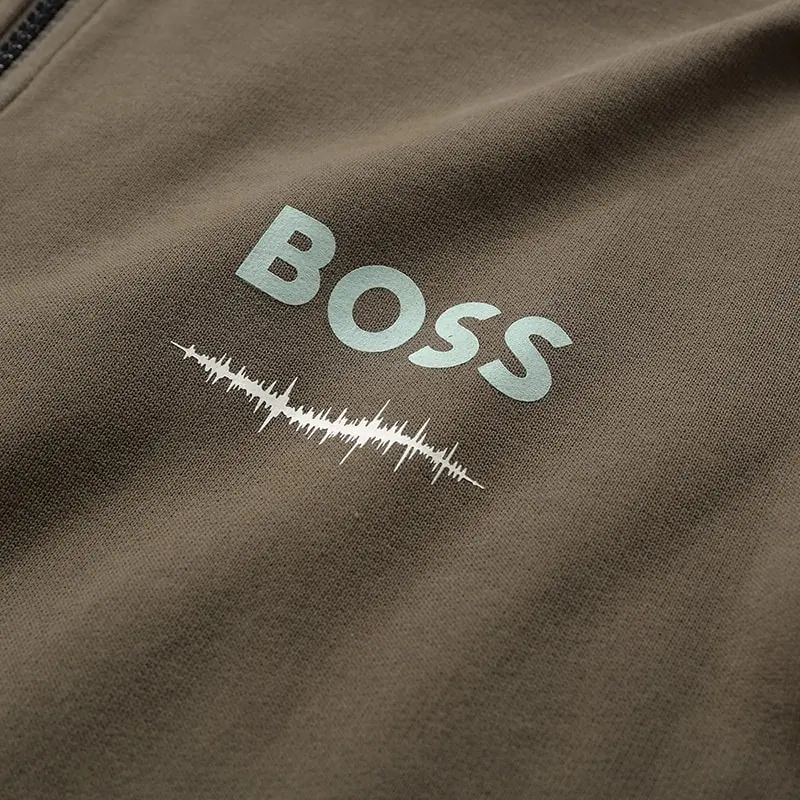 HUGO BOSS Graphic print Zip up Hoodie-3