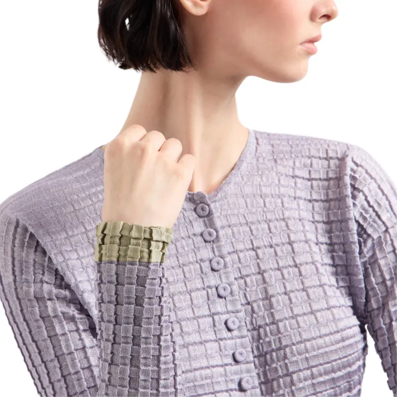 GIORGIO ARMANI Pleated Jersey Long Cardigan-5