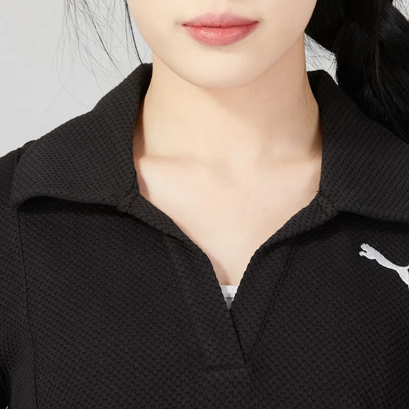 PUMA Short Sleeved Dresses Women's Black-4
