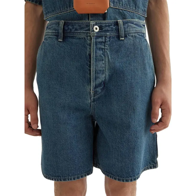 JIL SANDER High rise Denim Shorts-4