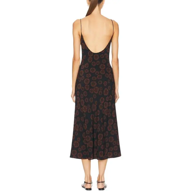 Matteau Slip Dress Women's Black Red-1