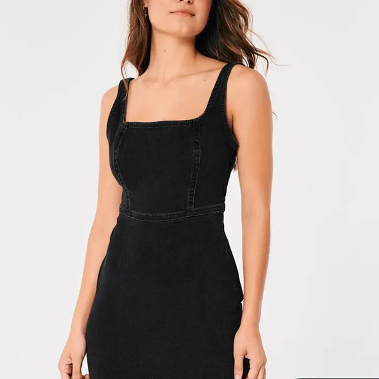 Hollister Sleeveless Dress Women's Black Washable-1