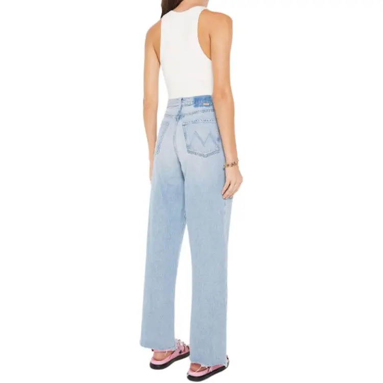 MOTHER Hw Spinner Zip Sneak Chew High-rise Straight-leg Jeans-1