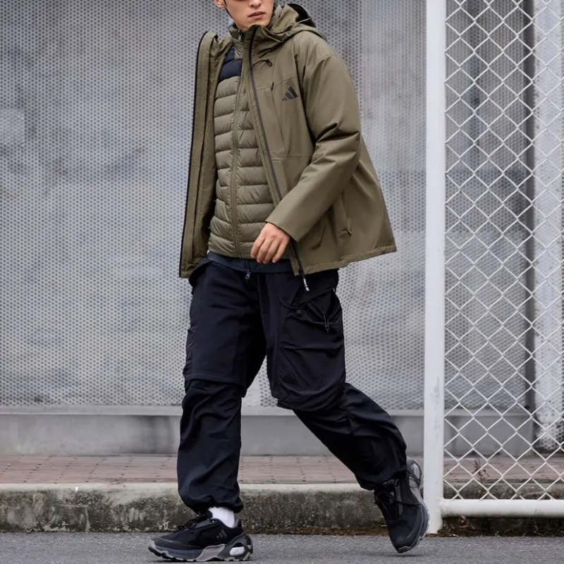 Adidas Down Jacket Unisex Strata Olive Green-2