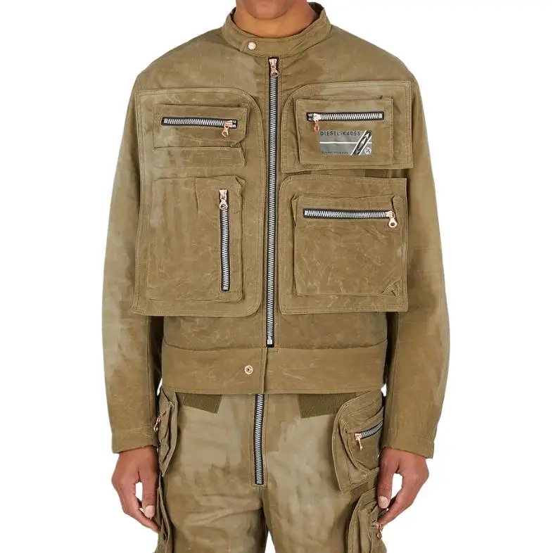 DIESEL Jackets Men Brown-4