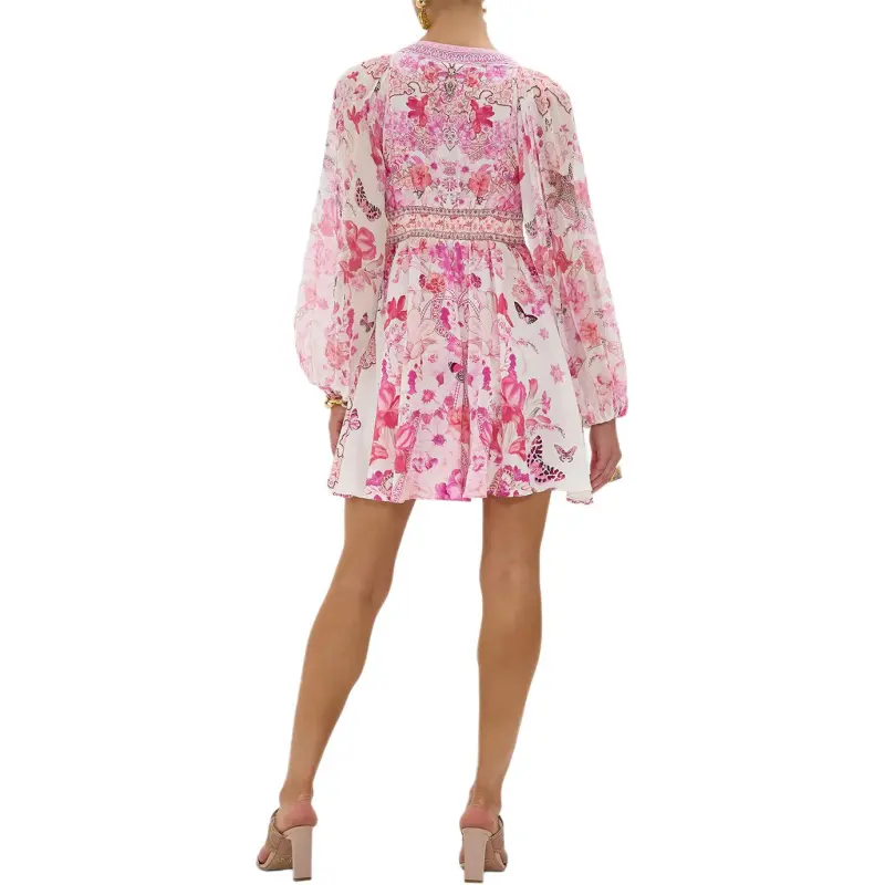 Camilla Lace up Mini Dress-3