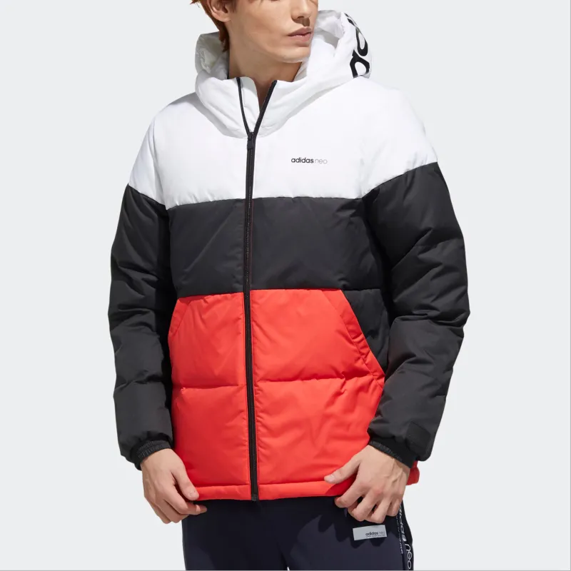 Adidas Neo Down Jacket Winter Men's Black White Red Multicolor-2