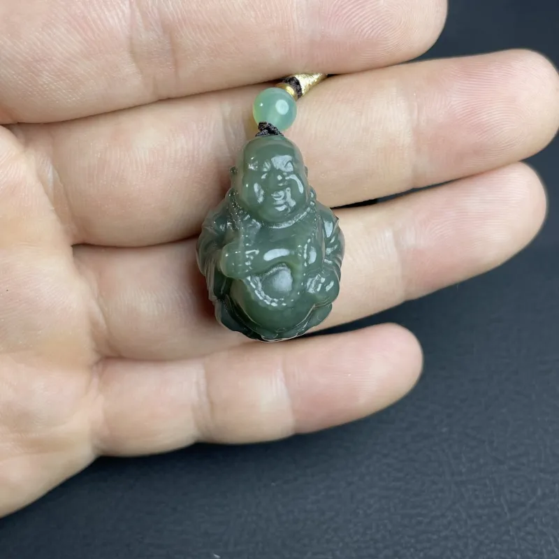 BUDOUXIAOAI Pendants Green Jade Women's-1