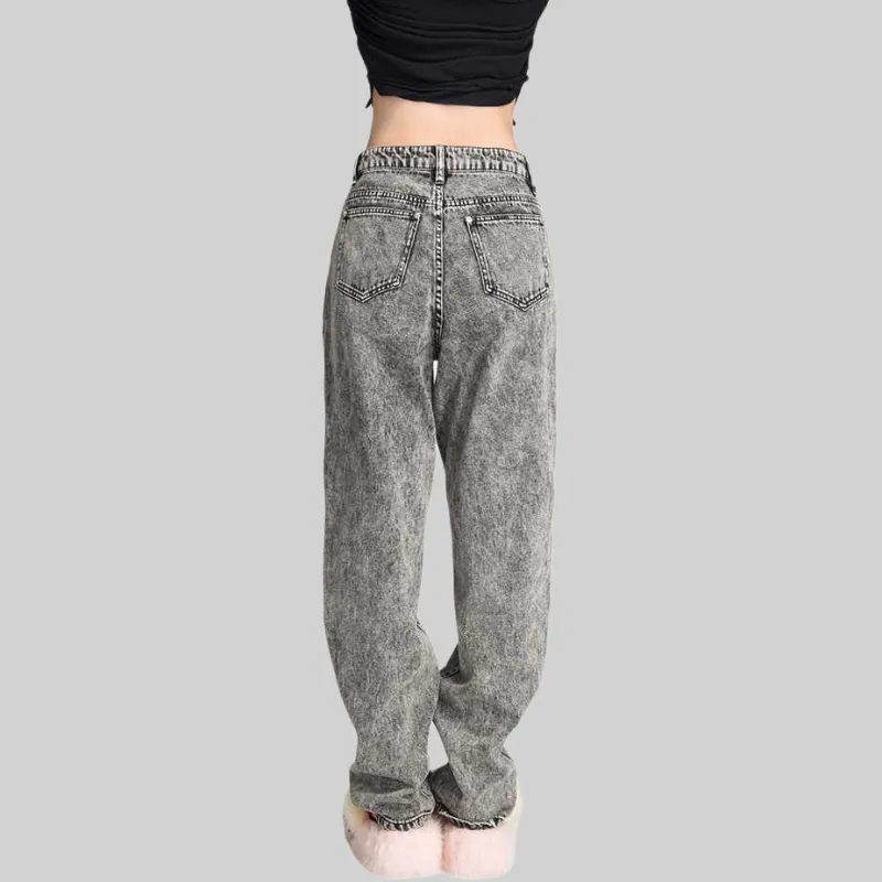 LALABOBO Jeans Women's Gray-5