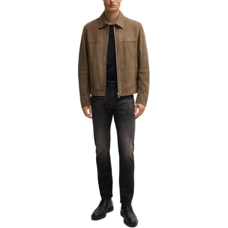 HUGO BOSS Suede Bomber Jacket-1