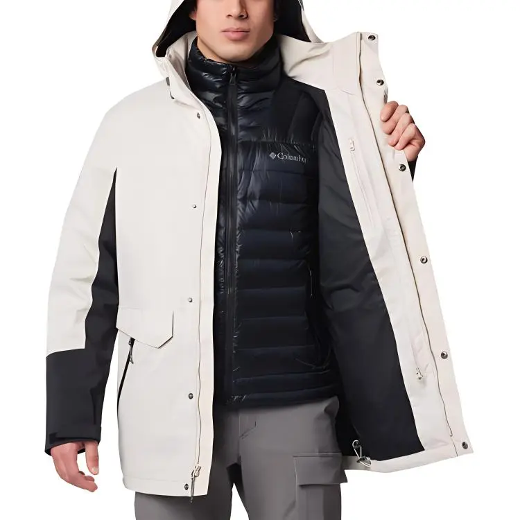 Columbia Waterproof And Warm Windbreaker Jacket Men's Apricot-5