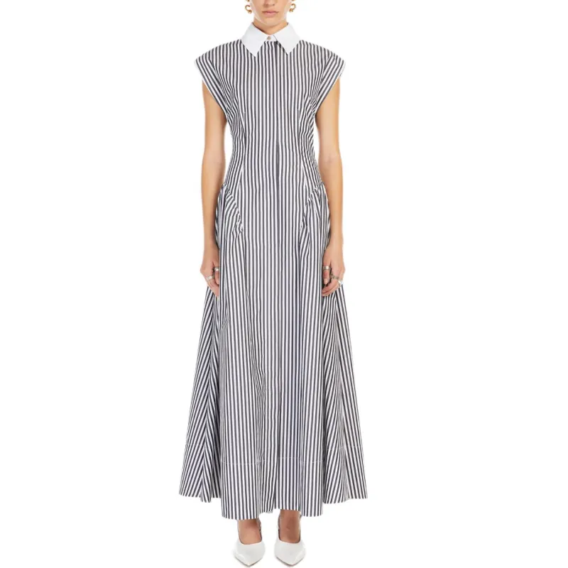 SportMax Locusta Striped Sleeveless Dress-1