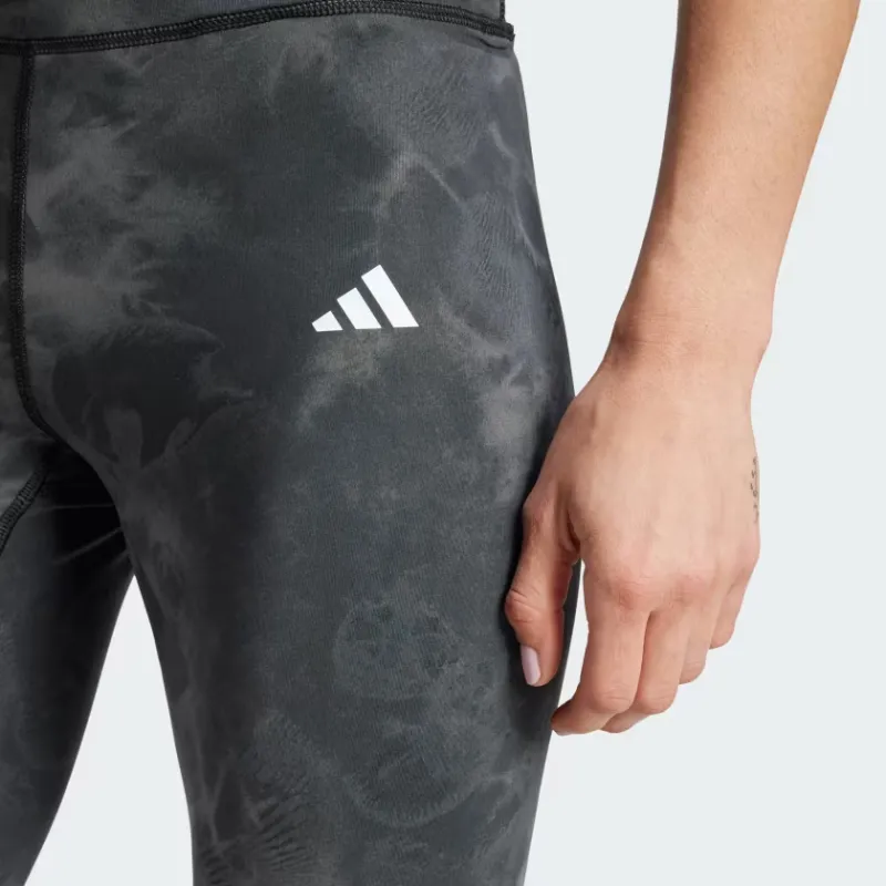 Adidas Train Essentials Aop Flower Tie-Dye Leggings Leggings Women's Black-3