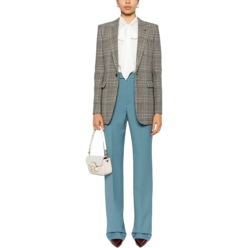 GUCCI High Waist Horsebit Trousers-1