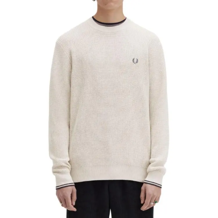 FRED PERRY Waffle-stitch Sweater-1