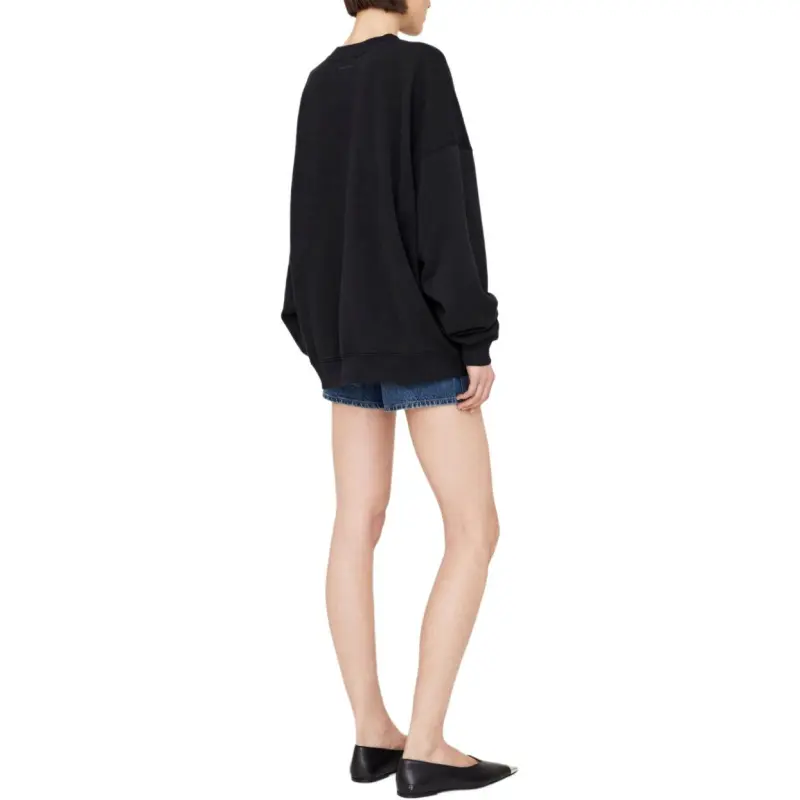 Anine Bing Miles Logo Patch Jersey Sweatshirt-2