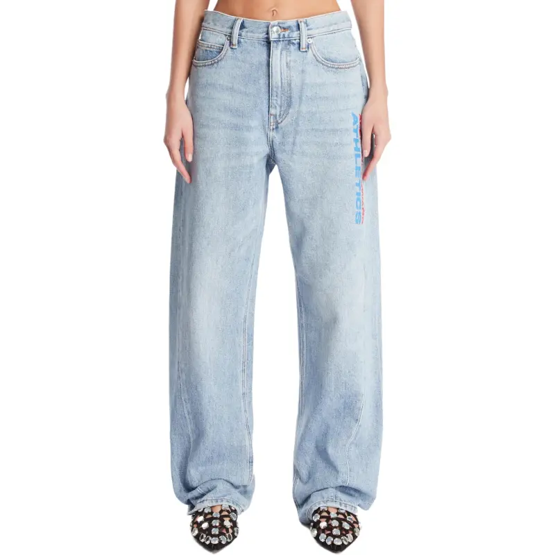 Alexander Wang Mesh Back Wide Leg Jeans-3