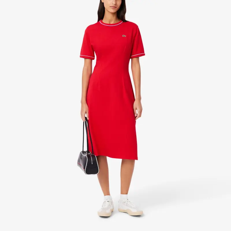 LACOSTE Trimmed Jersey Dress-1