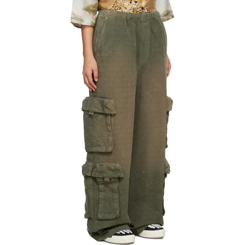 AMIRI Casual Pants Women's Army Green-2