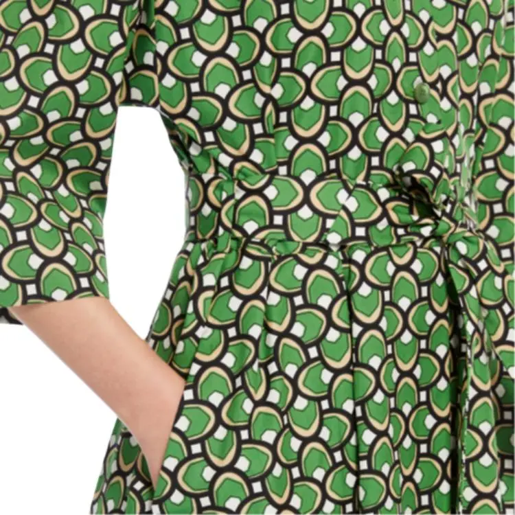 WEEKEND MaxMara Varenna All Over Patterned Dress-8