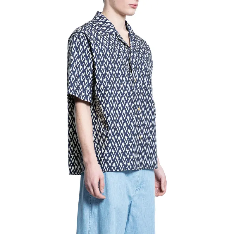 Valentino Optical V Button Up Shirt-2