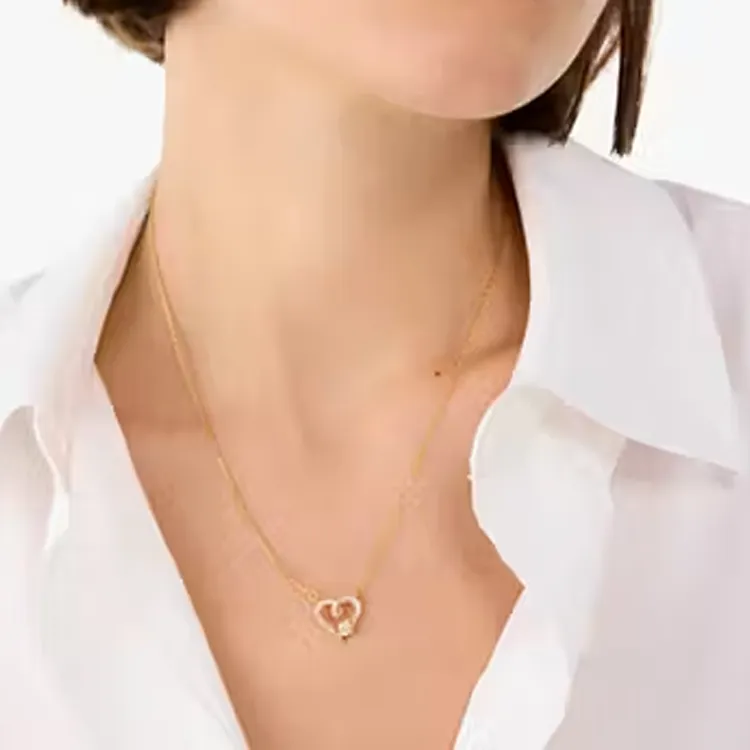 Kate Spade Alloy, Cubic Zirconia, Iron Synthetic Spinel Necklaces Unisex Gold-2