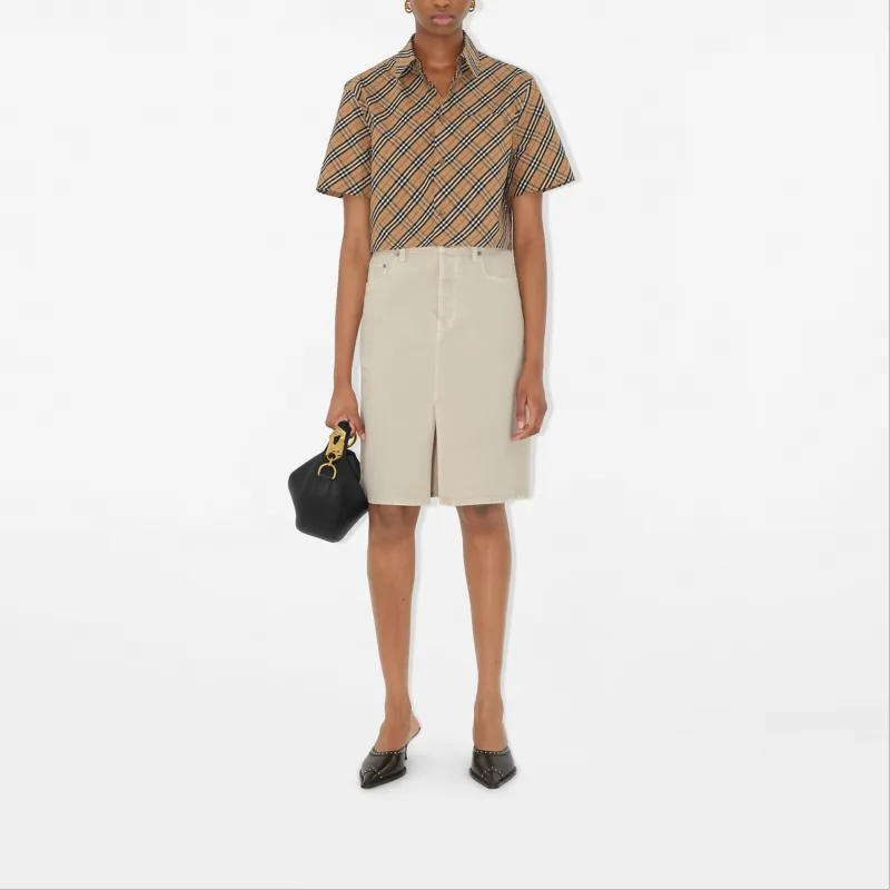 Burberry Cropped Shirt 'Sand'-1