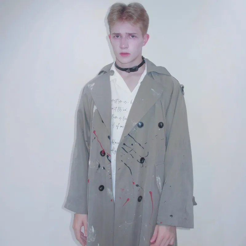 Non Allergic Trench Coat Unisex Khaki-3
