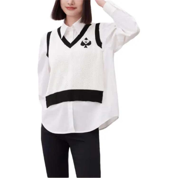 EICHITOO Shirt Women's Raw White Trim-2