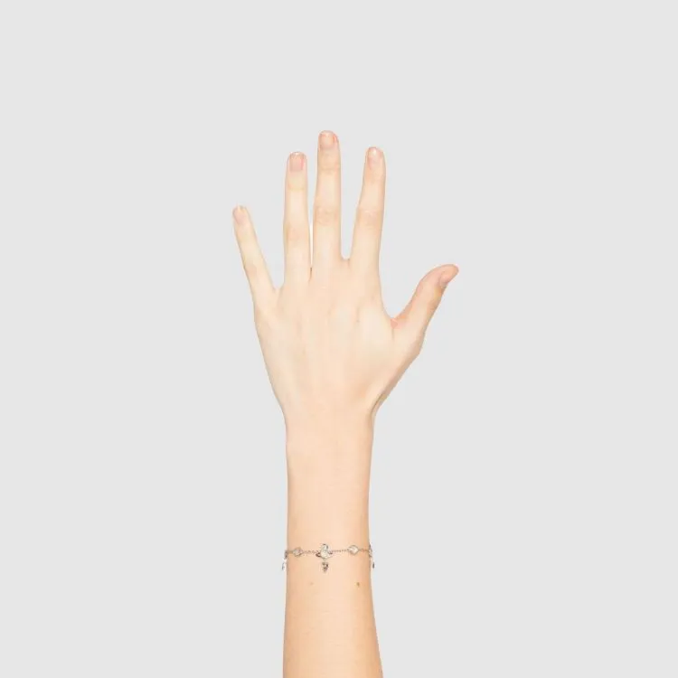 Vivienne Westwood Crystal, Recycled Silver Bracelets Women's Silver-2