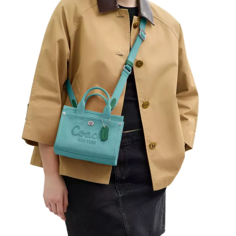 COACH Cargo Green Charm Tag Tote Bag, Shopping Bag, Shoulder Bag, Crossbody Bag, Handbag Trumpets Women's Ivy-6