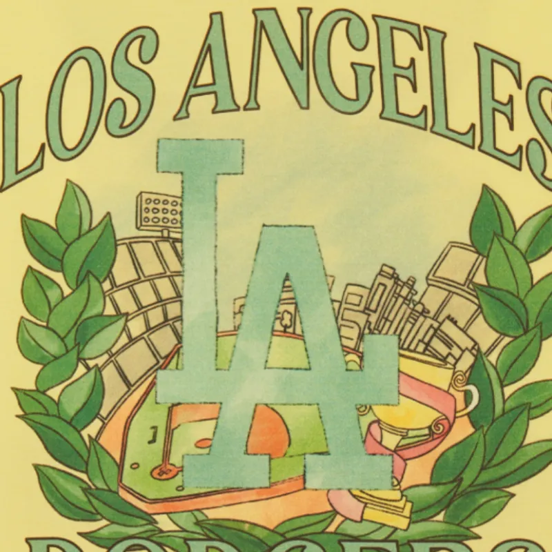 MLB Los Angeles Dodgers T Shirt Unisex Yellow-2